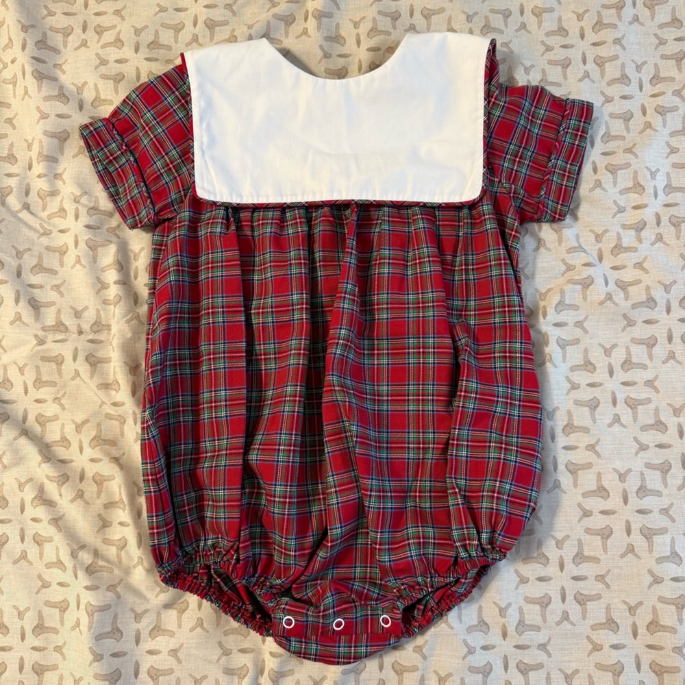 Classic Plaid Kids One Piece Blouse